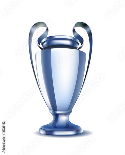 Shining silver cup vector illustration Poster Mural XXL