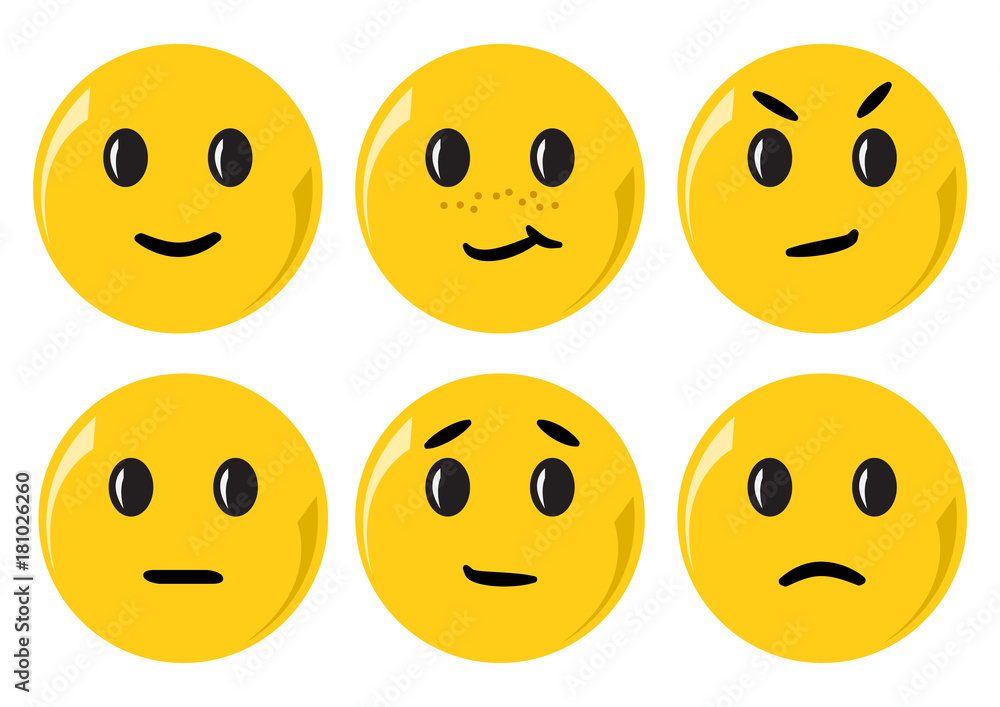 Smiley Set Vector Smiley set. Vector illustration Stock Vector | Adobe Stock