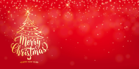 Wall Mural - christmas background. happy new year holiday lettering text.