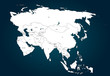 Carte Asie, Pays FR et EN, calques modifiables