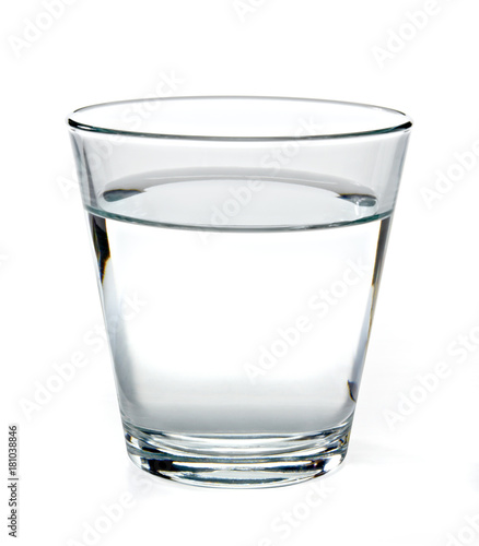 Cuadros en Lienzo Glass of water on white background including clipping path