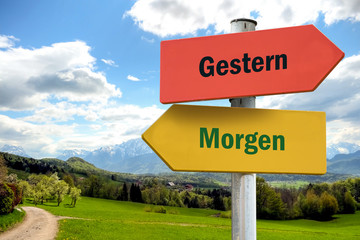 Wall Mural - Schild 252 - Morgen