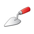 Construction trowel tool isolated.