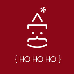 HO HO HO text concept