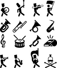 Marching Band Icons - Black Series