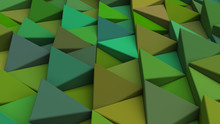 Pattern Of Green Triangle Prisms