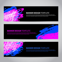 Wall Mural - banner covers with abstract hand drawn pattern