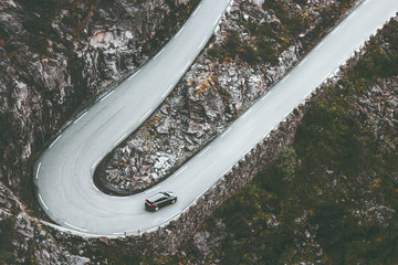 Wall Mural - Trollstigen curve road in Norway serpentine scandinavian travel landmarks