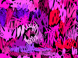 Wall Mural - seamless vintage pattern retro 80s or 90s fashion style abstract vector background. retro memphis de