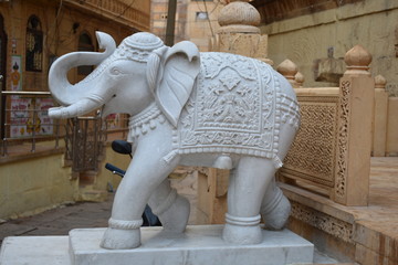 white marble elephant