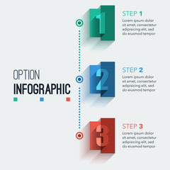 rectangle option infographic, abstract number illustration infographics, flat design colorful templa