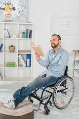 Wall Mural - disabled man on wheelchair