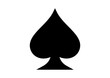 Black Spade Ace Playing Cards Illustration Logo Silhouette