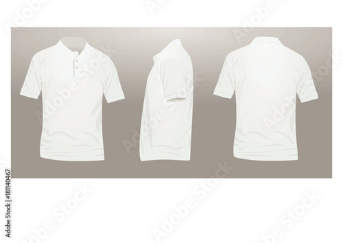White polo t shirt template. vector illustration Stock Vector | Adobe Stock