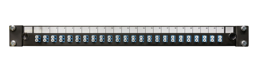 fibre optic network patch panel with lc connectors