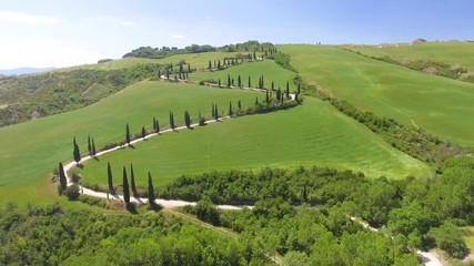 Wall Mural - Aerial view of beautiful countyside