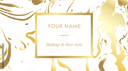 Luxury Set Makeup Artist And Hair Stylist Business Cards