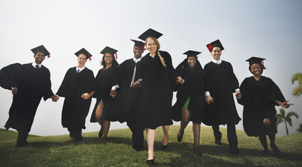 Canvas Print - Group of diverse graduating students