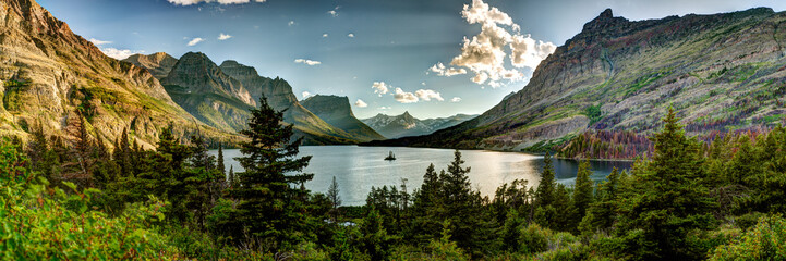 montana glacier national park vista