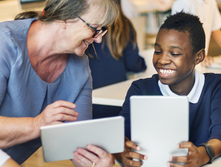 School Teacher Teaching Students Learning Concept