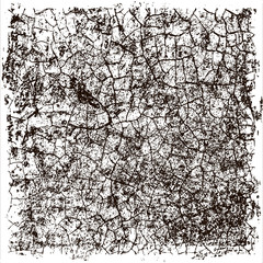  Distress, dirt texture. Vector illustration. Grunge background. Pattern with cracks.