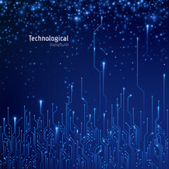 Abstract technological background. Circuit. Vector illustration