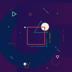 Wall Mural - motion graphics design element. vector geometric background