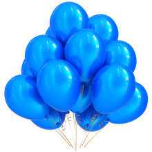 3D Illustration Of Blue Party Balloons Birthday Happy Holidays Carnival Celebrate Decoration