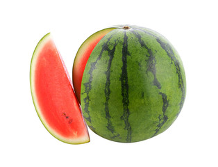 Canvas Print - Watermelon on a white background.