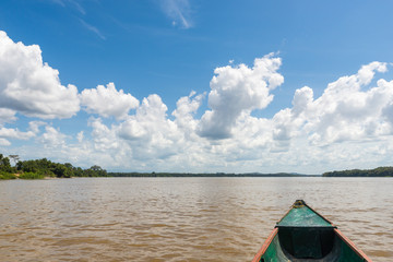 Wall Mural - View of the Orinoco river on a sunny day, in the amazon jungle. Southern Venezuela