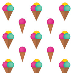 Wall Mural - ice cream pattern or background- vector illustration