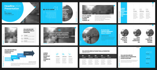 Blue presentation templates elements on a white background. Vector infographics. Use in Presentation, flyer and leaflet, corporate report, marketing, advertising, annual report, banner.