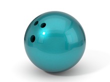 Bowling Ball Painted With Car Paint. 3d Illustration