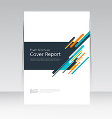 Vector abstract design cover report layout brochure poster template.