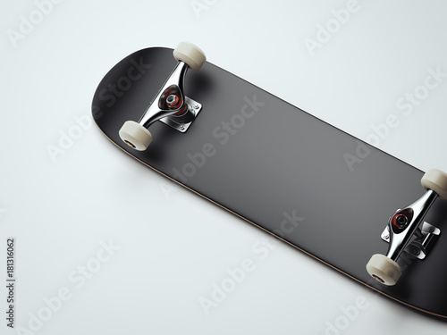 Fotografía Blank black skateboard deck. 3d rendering