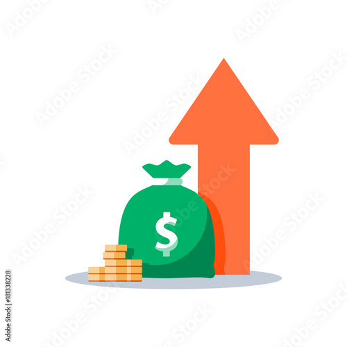Fotografía Income increase, financial strategy, return on investment, fund raising, long te