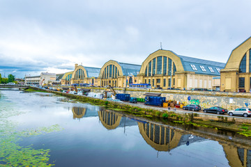 View of the former zeppelin hangars now convereted into the Riga market - Rigas Centraltirgus