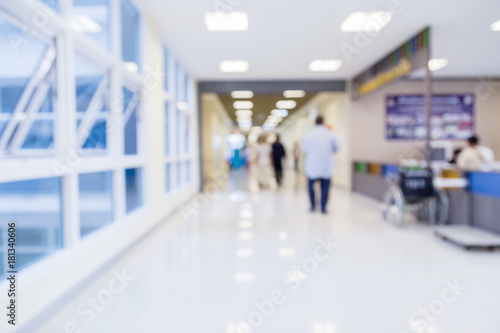 Fotografía blur image background of corridor in hospital or clinic image
