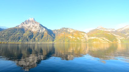 Sticker - A mountain range in the canton of Uri. Switzerland. Lake Lucerne. Oberbauenstock (2116m), Niderbauen-Chulm.