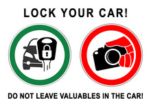 Psn15 ParkingSignNew Psn - Ks243 Estate Sign - Note: Close Your Car - Do Not Leave Valuables In The Car - Prevent Theft In The Parking Garage - A0 A1 A2 A3 - Template Poster - Xxl E5658