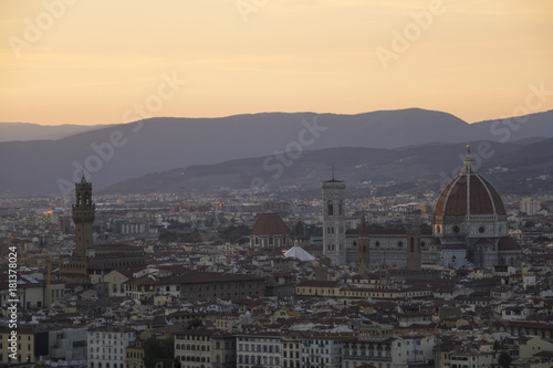 Plakat Florencja widziana z punktu widokowego kościoła Miniato al monte