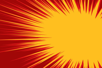 Wall Mural - Red yellow explosion comic