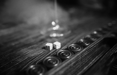 table game handmade dice and backgammon Gambling