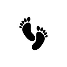 Footprint Icon. Beach Holidays Simple Icon. Travel Element Icon. Premium Quality Graphic Design. Signs, Outline Symbols Collection Icon For Websites, Web Design