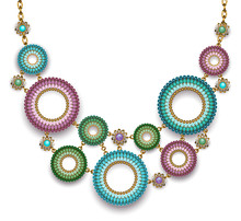 Necklace With Beaded Rings