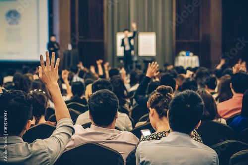 Cuadros en Lienzo Speaker on the stage with Rear view of Audience in the conference hall or semina