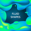 Template for cover design with fluid colorful shapes. Modern abstract background. Vector illustration.