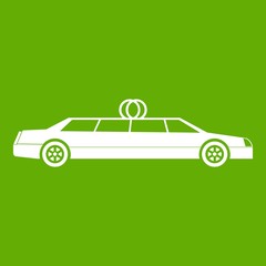 Poster - Wedding car decoration icon green