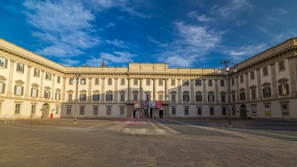 Poster - the royal palace of milan timelapse hyperlapse. milan, italy