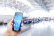 © zhu difeng - smart phone with smart home with modern hall